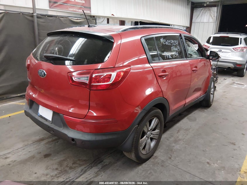 2013 Kia Sportage VIN KNDPB3A27D7404470 IAAI salvage auction — RIGHT FRONT, Salvage Title, sold $725 on 2026-07-14 (photo 4)