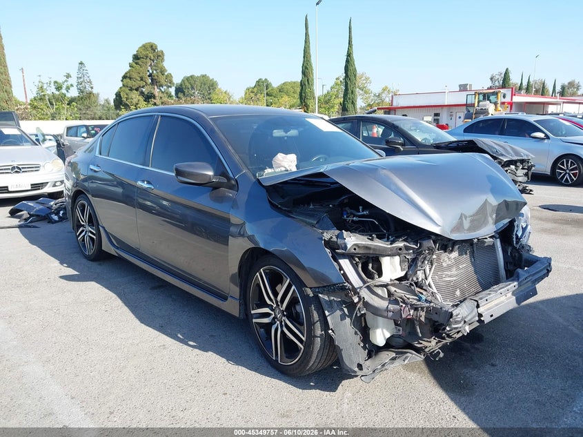 2017 Honda Accord VIN 1HGCR2F11HA249574 IAAI salvage auction — FRONT END, Salvage (California), sold $3,925 on 2026-07-09 (photo 1)