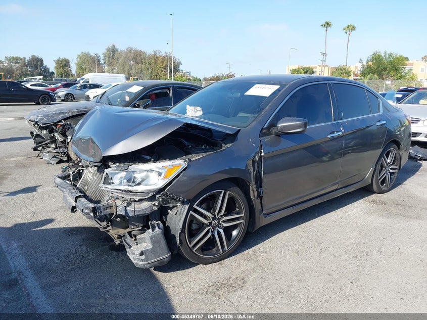 2017 Honda Accord VIN 1HGCR2F11HA249574 IAAI salvage auction — FRONT END, Salvage (California), sold $3,925 on 2026-07-09 (photo 2)