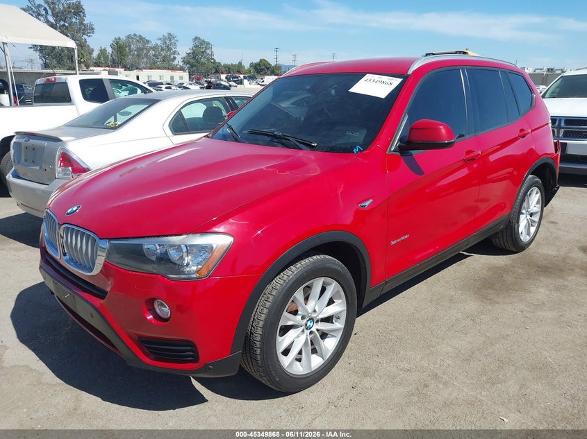 2017 BMW X3 VIN 5UXWZ7C56H0U45689 IAAI salvage auction — LEFT REAR, Salvage (California), sold $2,450 on 2026-07-15 (photo 2)