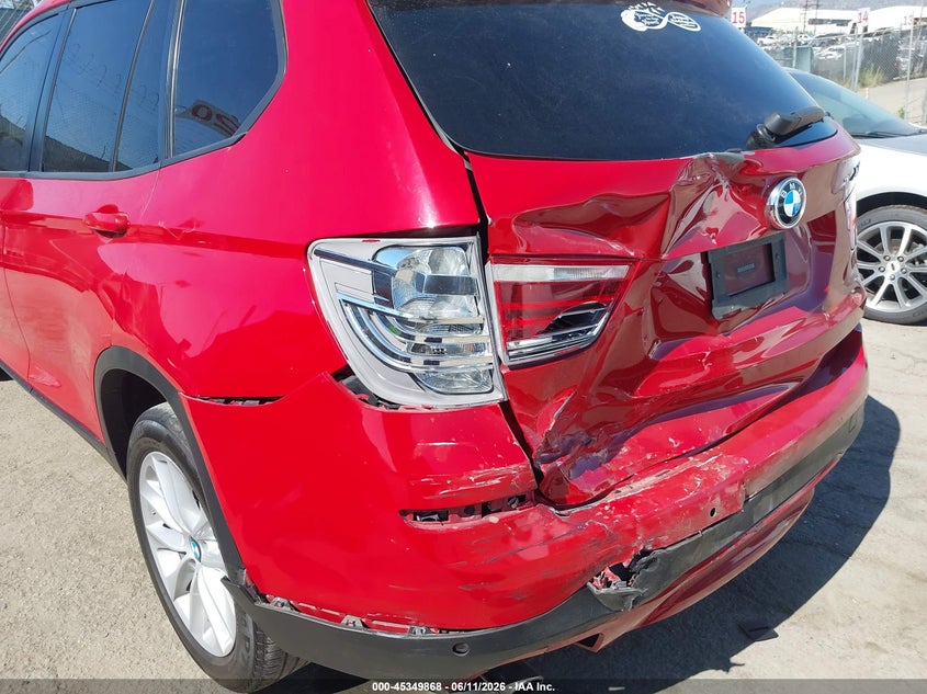 2017 BMW X3 VIN 5UXWZ7C56H0U45689 IAAI salvage auction — LEFT REAR, Salvage (California), sold $2,450 on 2026-07-15 (photo 6)