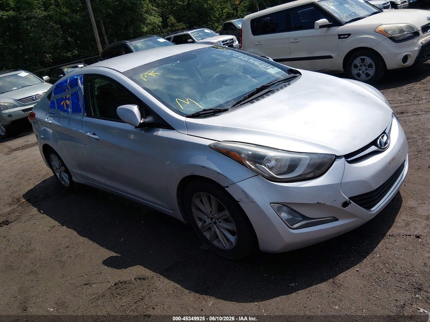 2014 Hyundai Elantra VIN KMHDH4AE9EU203508 IAAI salvage auction — NORMAL WEAR, Clear (New York), sold $950 on 2026-07-15 (photo 1)
