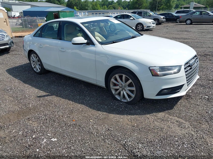 2013 Audi A4 VIN WAUFFAFL0DN023073 IAAI salvage auction — REAR END, Salvage Title, sold $275 on 2026-07-28 (photo 1)