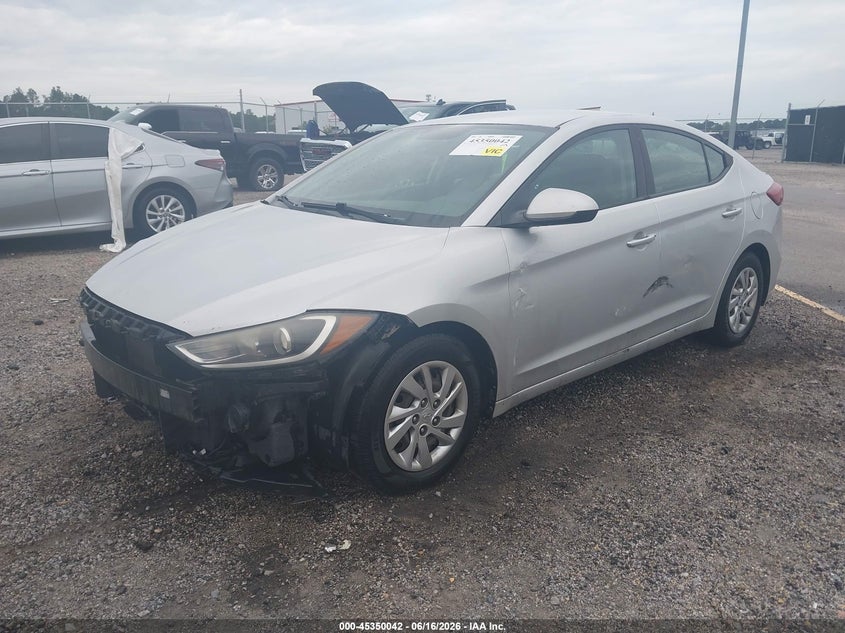 2017 Hyundai Elantra VIN KMHD74LF1HU424792 IAAI salvage auction — FRONT END, Salvage (South Carolina), sold $875 on 2026-07-15 (photo 2)