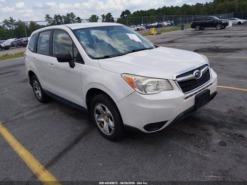 2014 Subaru Forester VIN JF2SJAAC8EH489360 IAAI salvage auction — NORMAL WEAR, Clear (South Carolina), sold $625 on 2026-07-29 (photo 1)