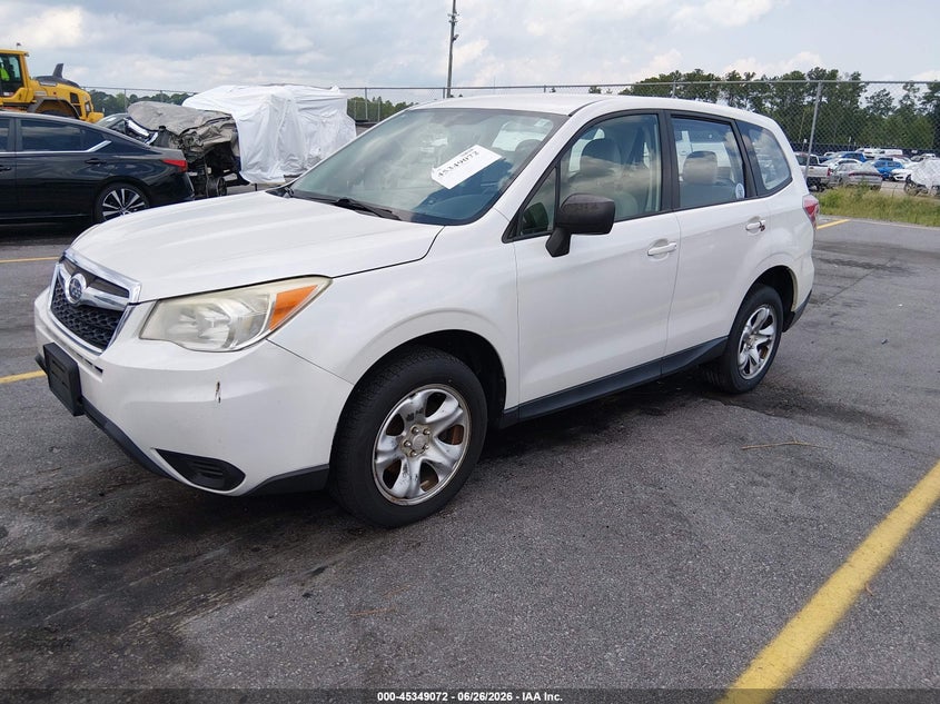 2014 Subaru Forester VIN JF2SJAAC8EH489360 IAAI salvage auction — NORMAL WEAR, Clear (South Carolina), sold $625 on 2026-07-29 (photo 2)