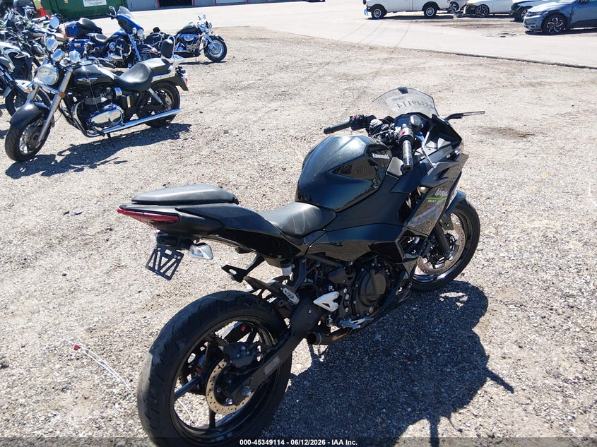 2024 Kawasaki Ninja VIN ML5EXGG12RDA12727 IAAI salvage auction — LEFT SIDE, Salvage (Idaho), sold $1,150 on 2026-07-08 (photo 4)