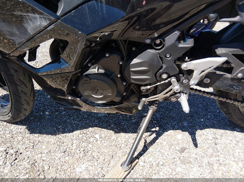 2024 Kawasaki Ninja VIN ML5EXGG12RDA12727 IAAI salvage auction — LEFT SIDE, Salvage (Idaho), sold $1,150 on 2026-07-08 (photo 9)