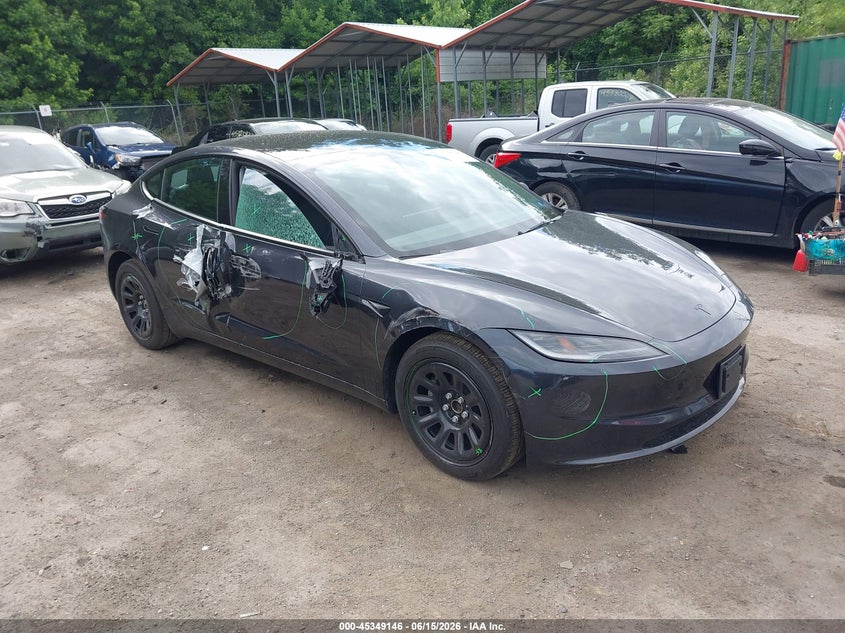 2026 Tesla Model 3 VIN 5YJ3E1EA5TF148186 IAAI salvage auction — RIGHT SIDE, Salvage - Greater Than 75% (Maryland), sold $12,000 on 2026-07-09 (photo 1)