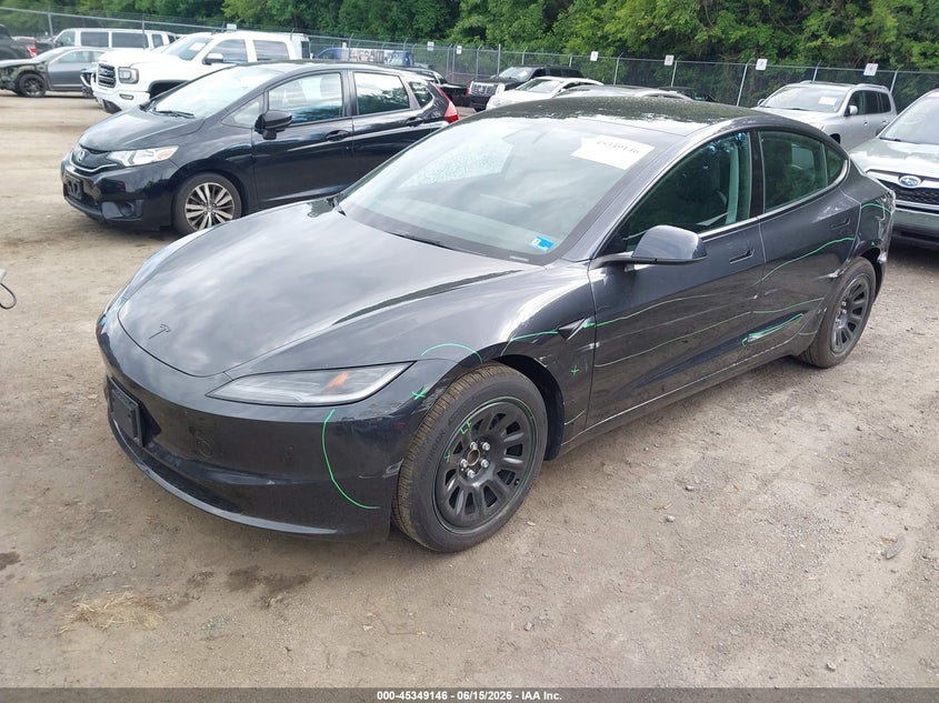 2026 Tesla Model 3 VIN 5YJ3E1EA5TF148186 IAAI salvage auction — RIGHT SIDE, Salvage - Greater Than 75% (Maryland), sold $12,000 on 2026-07-09 (photo 2)