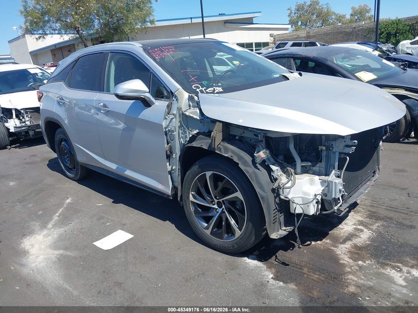 2017 Lexus Rx VIN 2T2ZZMCAXHC038826 IAAI salvage auction — FRONT & REAR, Salvage Certificate (California), sold $11,100 on 2026-07-10 (photo 1)