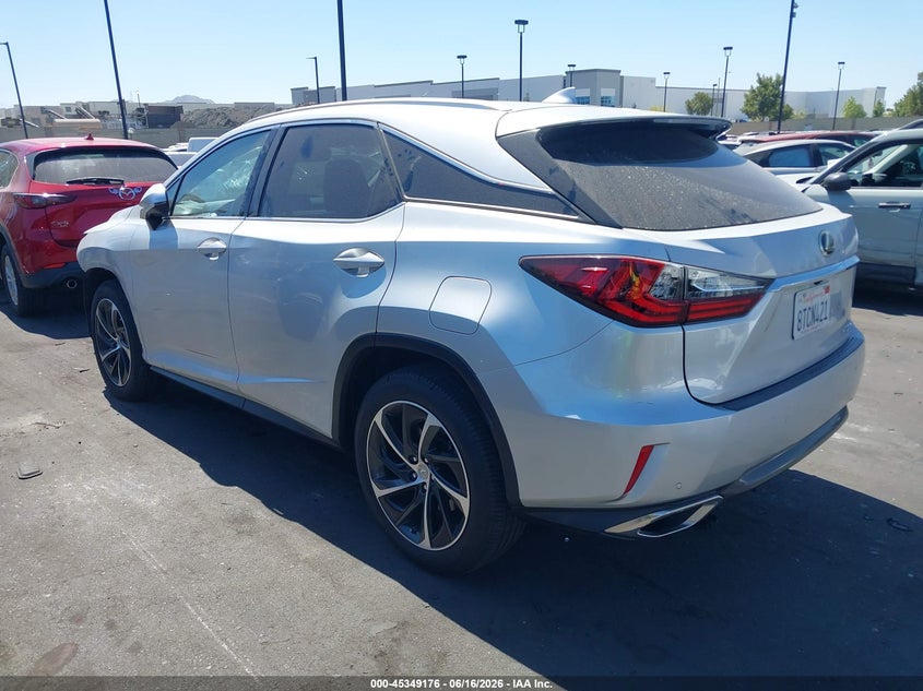 2017 Lexus Rx VIN 2T2ZZMCAXHC038826 IAAI salvage auction — FRONT & REAR, Salvage Certificate (California), sold $11,100 on 2026-07-10 (photo 3)