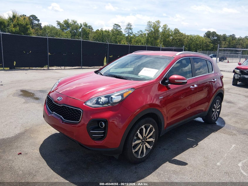 2018 Kia Sportage VIN KNDPNCAC4J7465335 IAAI salvage auction — FRONT END, Salvage (South Carolina), sold $3,050 on 2026-07-18 (photo 2)