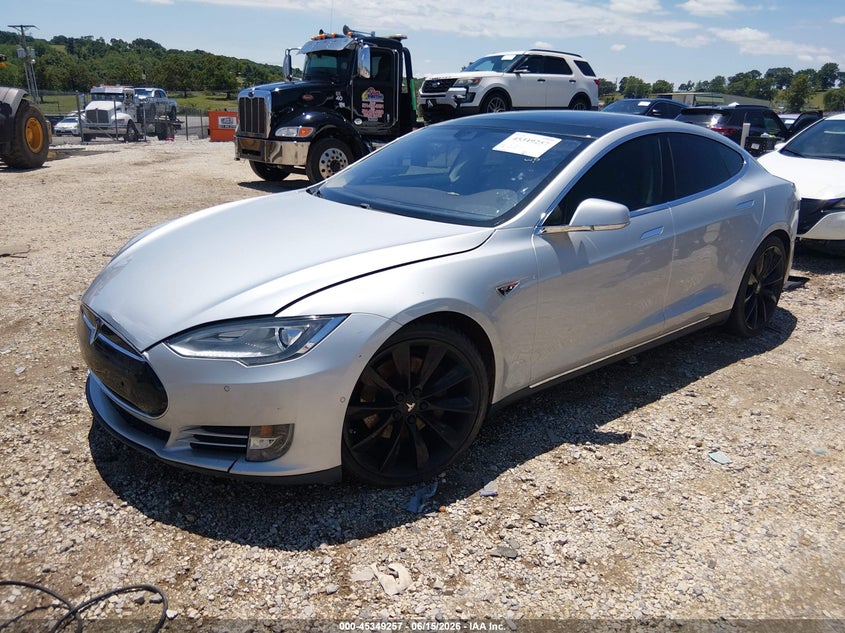 2015 Tesla Model s VIN 5YJSA1E27FF116425 IAAI salvage auction — FRONT END, Salvage (Arkansas), sold $2,200 on 2026-07-30 (photo 2)