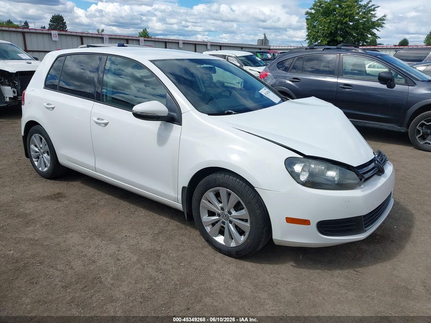 2012 Volkswagen Golf VIN WVWDB7AJ5CW268586 IAAI salvage auction — LEFT FRONT, Salvage Title, sold $400 on 2026-08-04 (photo 1)