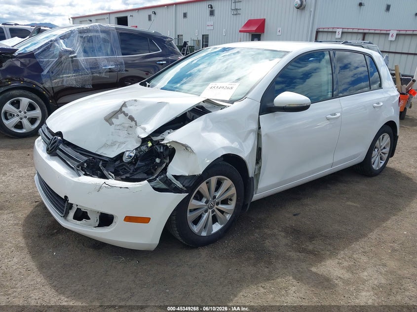 2012 Volkswagen Golf VIN WVWDB7AJ5CW268586 IAAI salvage auction — LEFT FRONT, Salvage Title, sold $400 on 2026-08-04 (photo 2)