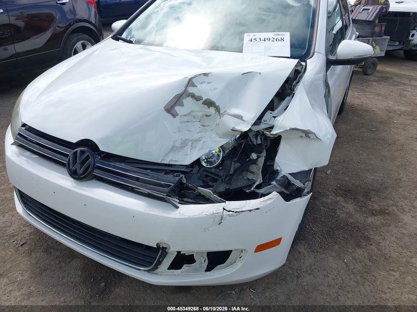 2012 Volkswagen Golf VIN WVWDB7AJ5CW268586 IAAI salvage auction — LEFT FRONT, Salvage Title, sold $400 on 2026-08-04 (photo 6)