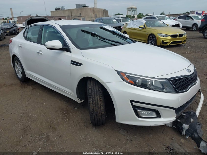2014 Kia Optima VIN KNAGM4A74E5461957 IAAI salvage auction — FRONT END, Salvage (New Jersey), sold $225 on 2026-07-29 (photo 1)