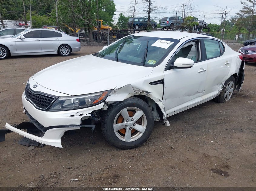 2014 Kia Optima VIN KNAGM4A74E5461957 IAAI salvage auction — FRONT END, Salvage (New Jersey), sold $225 on 2026-07-29 (photo 2)