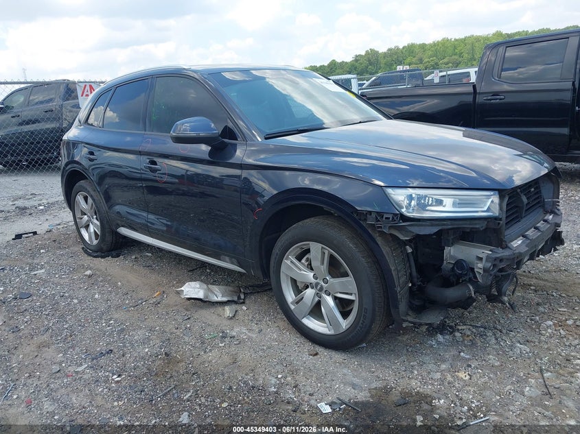 2018 Audi Q5 VIN WA1ANAFY1J2026535 IAAI salvage auction — FRONT END, Wait Title, sold $3,900 on 2026-08-24 (photo 1)