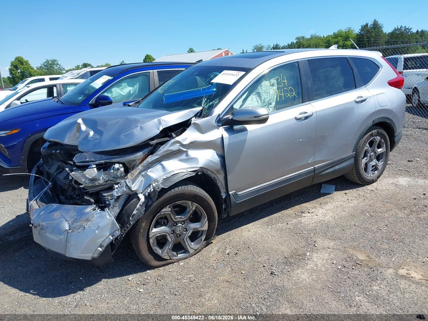 2018 Honda Cr-v VIN 2HKRW2H55JH638766 IAAI salvage auction — FRONT END, Salvage Title, sold $4,300 on 2026-07-29 (photo 2)
