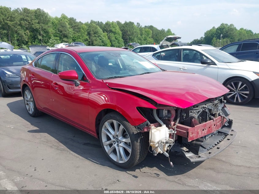 2016 Mazda 6 VIN JM1GJ1T5XG1438442 IAAI salvage auction — FRONT END, Salvage (North Carolina), sold $2,975 on 2026-07-15 (photo 1)