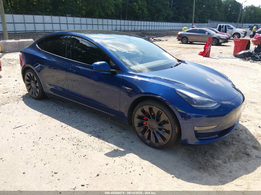 2022 Tesla Model 3 VIN 5YJ3E1EC5NF138309 IAAI salvage auction — UNDERCARRIAGE, Salvage (Georgia), sold $9,400 on 2026-07-23 (photo 1)