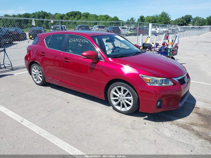2012 Lexus VIN JTHKD5BH1C2078663 IAAI salvage auction — LEFT SIDE, Clear (Indiana), sold $3,225 on 2026-07-24 (photo 1)