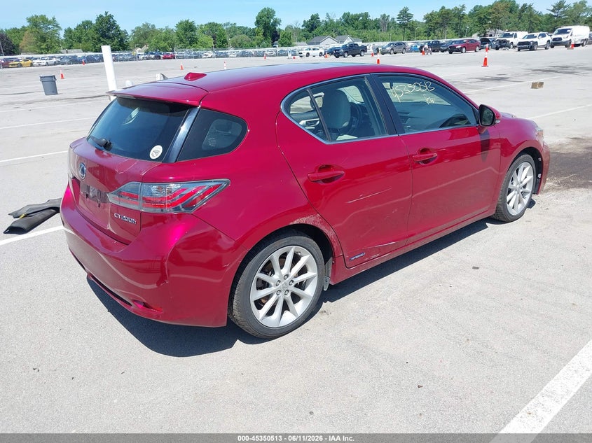 2012 Lexus VIN JTHKD5BH1C2078663 IAAI salvage auction — LEFT SIDE, Clear (Indiana), sold $3,225 on 2026-07-24 (photo 4)