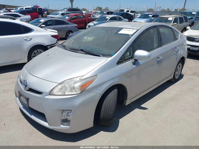 2011 Toyota Prius VIN JTDKN3DU8B0265745 IAAI salvage auction — RIGHT FRONT, Salvage (California), sold $1,050 on 2026-07-08 (photo 2)