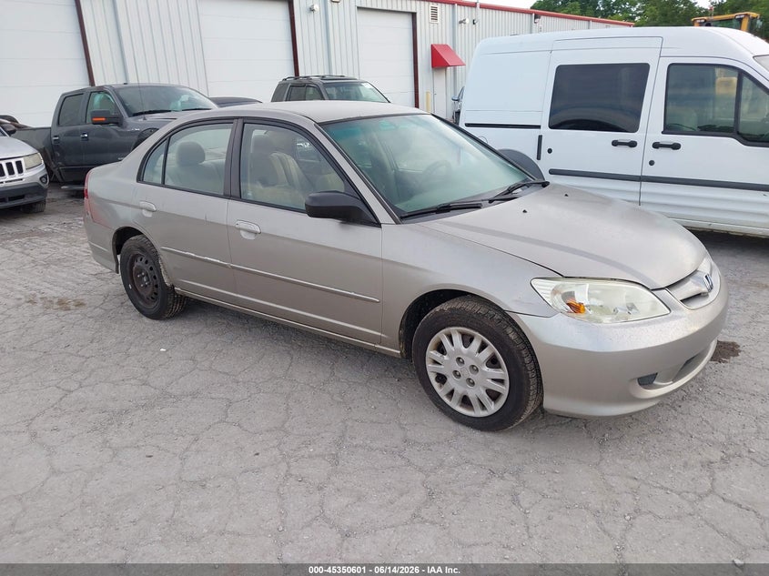 2005 Honda Civic VIN 2HGES16585H550558 IAAI salvage auction — NORMAL WEAR, Original (Kentucky), sold $650 on 2026-07-06 (photo 1)