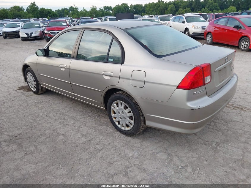 2005 Honda Civic VIN 2HGES16585H550558 IAAI salvage auction — NORMAL WEAR, Original (Kentucky), sold $650 on 2026-07-06 (photo 3)