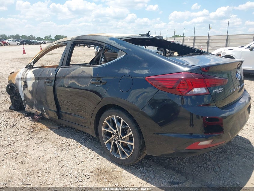 2019 Hyundai Elantra VIN KMHD84LF5KU811902 IAAI salvage auction — TOTAL BURN, Salvage Title, sold $25 on 2026-07-28 (photo 3)