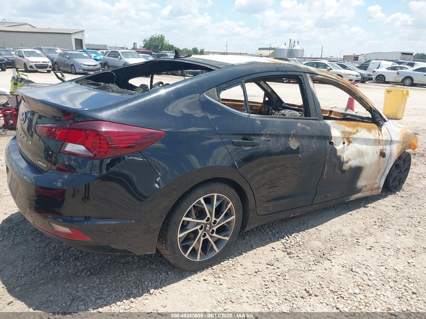 2019 Hyundai Elantra VIN KMHD84LF5KU811902 IAAI salvage auction — TOTAL BURN, Salvage Title, sold $25 on 2026-07-28 (photo 4)