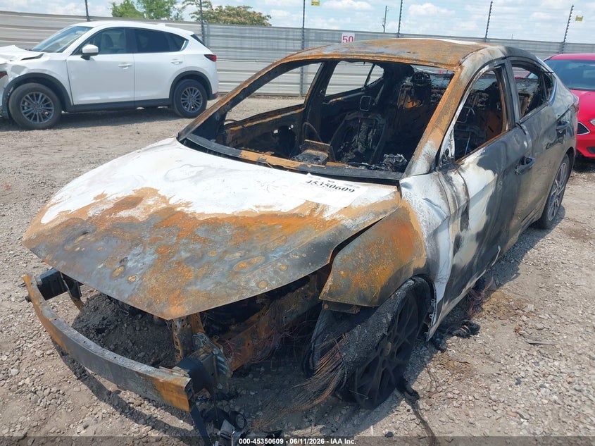 2019 Hyundai Elantra VIN KMHD84LF5KU811902 IAAI salvage auction — TOTAL BURN, Salvage Title, sold $25 on 2026-07-28 (photo 6)