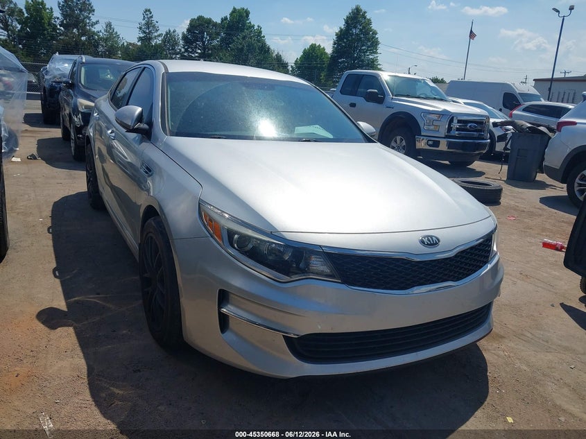 2016 Kia Optima VIN 5XXGT4L36GG078519 IAAI salvage auction — REAR END, Salvage (North Carolina), sold $1,850 on 2026-07-06 (photo 1)