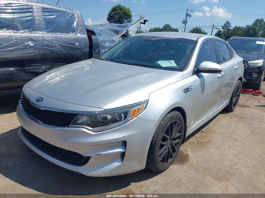 2016 Kia Optima VIN 5XXGT4L36GG078519 IAAI salvage auction — REAR END, Salvage (North Carolina), sold $1,850 on 2026-07-06 (photo 2)