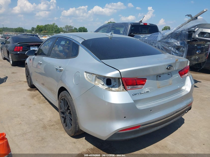 2016 Kia Optima VIN 5XXGT4L36GG078519 IAAI salvage auction — REAR END, Salvage (North Carolina), sold $1,850 on 2026-07-06 (photo 3)