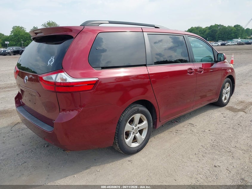 2017 Toyota Sienna VIN 5TDKZ3DC9HS876692 IAAI salvage auction — NORMAL WEAR, Clear (New Jersey), sold $2,500 on 2026-07-07 (photo 4)