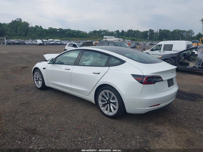 2022 Tesla Model 3 VIN 5YJ3E1EB9NF253809 IAAI salvage auction — FRONT END, Salvage Title, sold $7,700 on 2026-07-29 (photo 3)