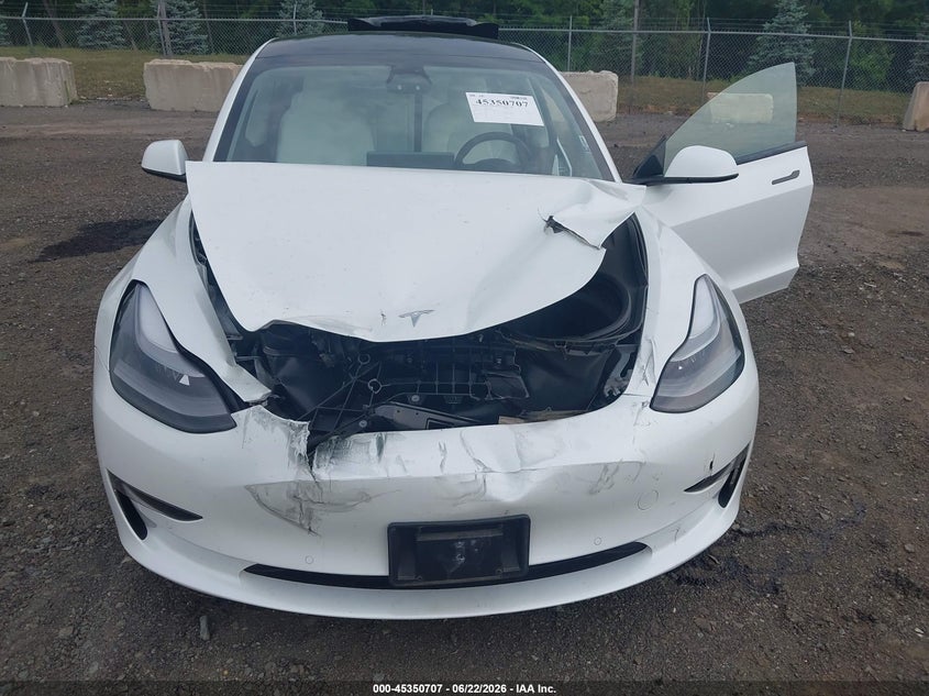 2022 Tesla Model 3 VIN 5YJ3E1EB9NF253809 IAAI salvage auction — FRONT END, Salvage Title, sold $7,700 on 2026-07-29 (photo 6)