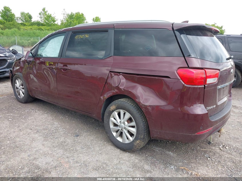 2016 Kia SEDONA VIN KNDMB5C10G6085815 IAAI salvage auction — FRONT END, Salvage Title, sold $50 on 2026-07-23 (photo 3)