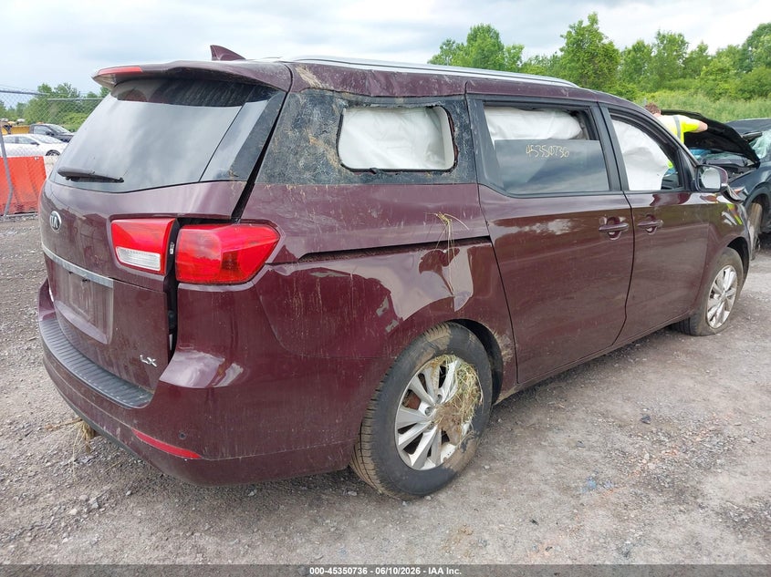 2016 Kia SEDONA VIN KNDMB5C10G6085815 IAAI salvage auction — FRONT END, Salvage Title, sold $50 on 2026-07-23 (photo 4)