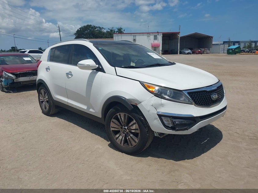 2015 Kia Sportage VIN KNDPC3AC1F7738339 IAAI salvage auction — LEFT SIDE, Rebuildable (Florida), sold $1,775 on 2026-07-14 (photo 1)