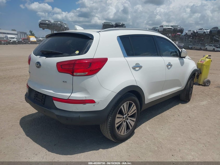 2015 Kia Sportage VIN KNDPC3AC1F7738339 IAAI salvage auction — LEFT SIDE, Rebuildable (Florida), sold $1,775 on 2026-07-14 (photo 4)