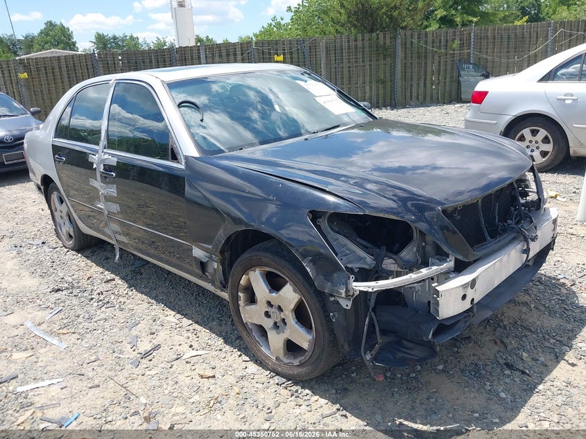 2005 Lexus Ls 430 VIN JTHBN36F755001100 IAAI salvage auction — NORMAL WEAR, Clear (Virginia), sold $375 on 2026-07-27 (photo 1)