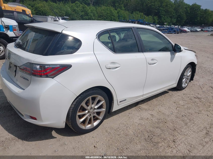 2011 Lexus Ct 200h VIN JTHKD5BH6B2044278 IAAI salvage auction — FRONT END, Salvage (Massachusetts), sold $2,150 on 2026-07-21 (photo 4)
