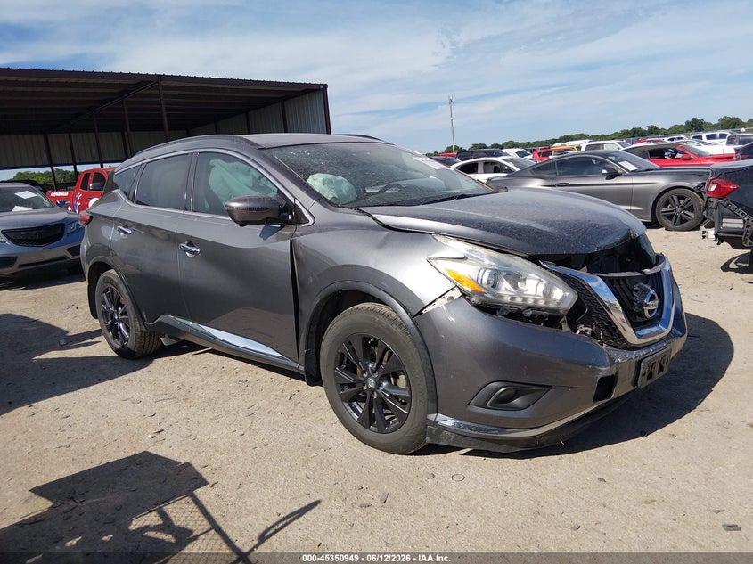2017 Nissan Murano VIN 5N1AZ2MG3HN144049 IAAI salvage auction — FRONT END, Salvage (Texas), sold $1,650 on 2026-07-09 (photo 1)