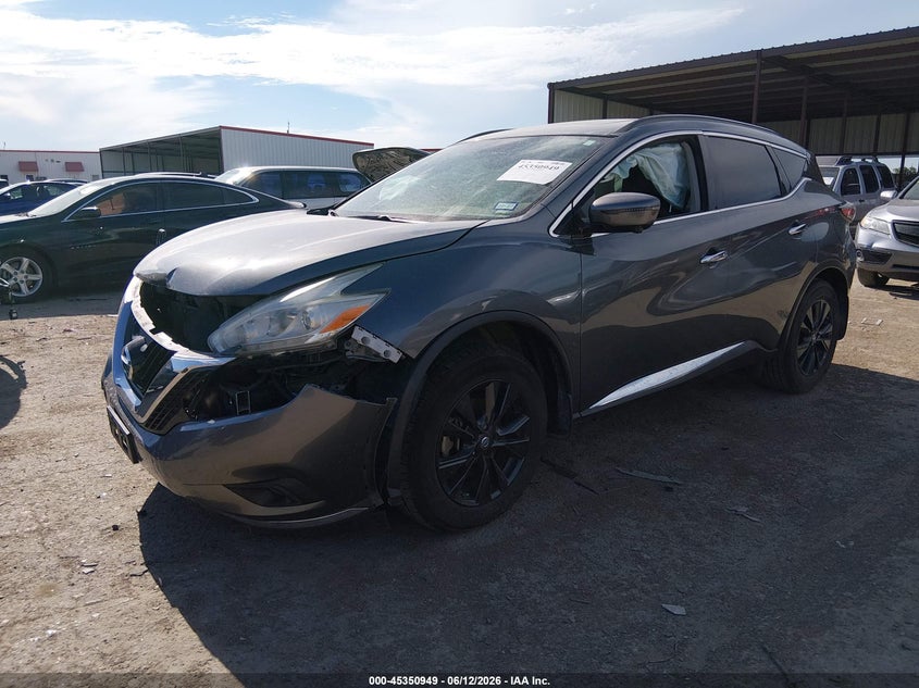 2017 Nissan Murano VIN 5N1AZ2MG3HN144049 IAAI salvage auction — FRONT END, Salvage (Texas), sold $1,650 on 2026-07-09 (photo 2)
