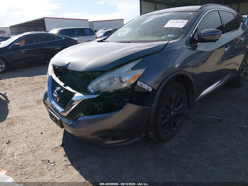 2017 Nissan Murano VIN 5N1AZ2MG3HN144049 IAAI salvage auction — FRONT END, Salvage (Texas), sold $1,650 on 2026-07-09 (photo 6)